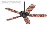 Locknodes 03 Red Dark - Ceiling Fan Skin Kit fits most 52 inch fans (FAN and BLADES SOLD SEPARATELY)
