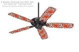 Locknodes 03 Red - Ceiling Fan Skin Kit fits most 52 inch fans (FAN and BLADES SOLD SEPARATELY)