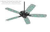 Locknodes 03 Seafoam Green - Ceiling Fan Skin Kit fits most 52 inch fans (FAN and BLADES SOLD SEPARATELY)