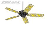 Locknodes 03 Yellow - Ceiling Fan Skin Kit fits most 52 inch fans (FAN and BLADES SOLD SEPARATELY)