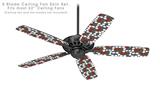 Locknodes 04 Red Dark - Ceiling Fan Skin Kit fits most 52 inch fans (FAN and BLADES SOLD SEPARATELY)