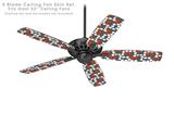 Locknodes 04 Red - Ceiling Fan Skin Kit fits most 52 inch fans (FAN and BLADES SOLD SEPARATELY)