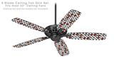 Locknodes 05 Red Dark - Ceiling Fan Skin Kit fits most 52 inch fans (FAN and BLADES SOLD SEPARATELY)
