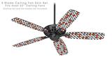 Locknodes 05 Red - Ceiling Fan Skin Kit fits most 52 inch fans (FAN and BLADES SOLD SEPARATELY)