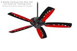 Ripped Colors Black Red - Ceiling Fan Skin Kit fits most 52 inch fans (FAN and BLADES SOLD SEPARATELY)