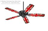Painted Faded and Cracked Union Jack British Flag - Ceiling Fan Skin Kit fits most 52 inch fans (FAN and BLADES SOLD SEPARATELY)