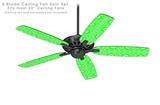 Gothic Punk Pattern Green - Ceiling Fan Skin Kit fits most 52 inch fans (FAN and BLADES SOLD SEPARATELY)