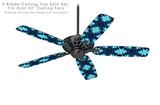 Abstract Floral Blue - Ceiling Fan Skin Kit fits most 52 inch fans (FAN and BLADES SOLD SEPARATELY)