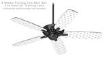Hearts Gray - Ceiling Fan Skin Kit fits most 52 inch fans (FAN and BLADES SOLD SEPARATELY)