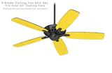 Hearts Yellow On White - Ceiling Fan Skin Kit fits most 52 inch fans (FAN and BLADES SOLD SEPARATELY)