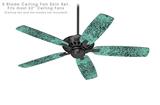 Folder Doodles Seafoam Green - Ceiling Fan Skin Kit fits most 52 inch fans (FAN and BLADES SOLD SEPARATELY)