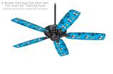 Coconuts Palm Trees and Bananas Blue Medium - Ceiling Fan Skin Kit fits most 52 inch fans (FAN and BLADES SOLD SEPARATELY)