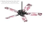 Palms 02 Red - Ceiling Fan Skin Kit fits most 52 inch fans (FAN and BLADES SOLD SEPARATELY)