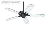 Watercolor Leaves Blues - Ceiling Fan Skin Kit fits most 52 inch fans (FAN and BLADES SOLD SEPARATELY)