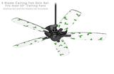 Holly Leaves on White - Ceiling Fan Skin Kit fits most 52 inch fans (FAN and BLADES SOLD SEPARATELY)