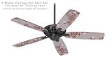 Victorian Design Red - Ceiling Fan Skin Kit fits most 52 inch fans (FAN and BLADES SOLD SEPARATELY)