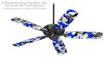 Sexy Girl Silhouette Camo Blue - Ceiling Fan Skin Kit fits most 52 inch fans (FAN and BLADES SOLD SEPARATELY)