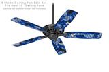 HEX Mesh Camo 01 Blue Bright - Ceiling Fan Skin Kit fits most 52 inch fans (FAN and BLADES SOLD SEPARATELY)