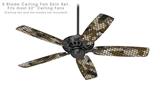 HEX Mesh Camo 01 Brown - Ceiling Fan Skin Kit fits most 52 inch fans (FAN and BLADES SOLD SEPARATELY)