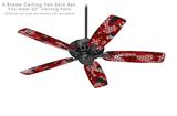 HEX Mesh Camo 01 Red Bright - Ceiling Fan Skin Kit fits most 52 inch fans (FAN and BLADES SOLD SEPARATELY)