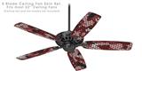 HEX Mesh Camo 01 Red - Ceiling Fan Skin Kit fits most 52 inch fans (FAN and BLADES SOLD SEPARATELY)