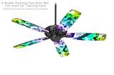Scene Kid Sketches Rainbow - Ceiling Fan Skin Kit fits most 52 inch fans (FAN and BLADES SOLD SEPARATELY)