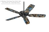 WraptorCamo Grassy Marsh Neon Blue 5 Scale - Ceiling Fan Skin Kit fits most 52 inch fans (FAN and BLADES SOLD SEPARATELY)