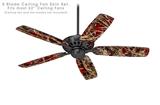 WraptorCamo Grassy Marsh Red 5 Scale - Ceiling Fan Skin Kit fits most 52 inch fans (FAN and BLADES SOLD SEPARATELY)