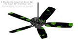 Lots of Dots Green on Black - Ceiling Fan Skin Kit fits most 52 inch fans (FAN and BLADES SOLD SEPARATELY)