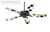 Lots of Dots Green on White - Ceiling Fan Skin Kit fits most 52 inch fans (FAN and BLADES SOLD SEPARATELY)