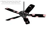 Lots of Dots Pink on Black - Ceiling Fan Skin Kit fits most 52 inch fans (FAN and BLADES SOLD SEPARATELY)
