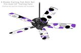 Lots of Dots Purple on White - Ceiling Fan Skin Kit fits most 52 inch fans (FAN and BLADES SOLD SEPARATELY)