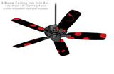 Lots of Dots Red on Black - Ceiling Fan Skin Kit fits most 52 inch fans (FAN and BLADES SOLD SEPARATELY)