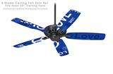 Love and Peace Blue - Ceiling Fan Skin Kit fits most 52 inch fans (FAN and BLADES SOLD SEPARATELY)