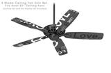 Love and Peace Gray - Ceiling Fan Skin Kit fits most 52 inch fans (FAN and BLADES SOLD SEPARATELY)