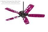 Love and Peace Hot Pink - Ceiling Fan Skin Kit fits most 52 inch fans (FAN and BLADES SOLD SEPARATELY)