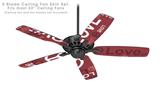 Love and Peace Pink - Ceiling Fan Skin Kit fits most 52 inch fans (FAN and BLADES SOLD SEPARATELY)