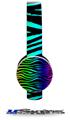 Rainbow Zebra Decal Style Skin (fits Sol Republic Tracks Headphones - HEADPHONES NOT INCLUDED) 