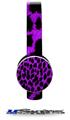Purple Leopard Decal Style Skin (fits Sol Republic Tracks Headphones - HEADPHONES NOT INCLUDED) 