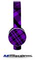 Purple Plaid Decal Style Skin (fits Sol Republic Tracks Headphones - HEADPHONES NOT INCLUDED) 