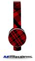 Red Plaid Decal Style Skin (fits Sol Republic Tracks Headphones - HEADPHONES NOT INCLUDED) 