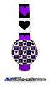 Purple Hearts And Stars Decal Style Skin (fits Sol Republic Tracks Headphones - HEADPHONES NOT INCLUDED) 
