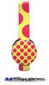 Kearas Polka Dots Pink And Yellow Decal Style Skin (fits Sol Republic Tracks Headphones - HEADPHONES NOT INCLUDED) 