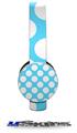 Kearas Polka Dots White And Blue Decal Style Skin (fits Sol Republic Tracks Headphones - HEADPHONES NOT INCLUDED) 