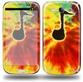 Tie Dye Music Note 100 - Decal Style Skin (fits Samsung Galaxy S III S3)