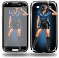 Police Dept Pin Up Girl - Decal Style Skin (fits Samsung Galaxy S III S3)