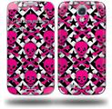 Pink Skulls and Stars - Decal Style Skin (fits Samsung Galaxy S IV S4)