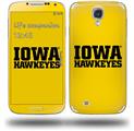 Iowa Hawkeyes 01 Black on Gold - Decal Style Skin (fits Samsung Galaxy S IV S4)