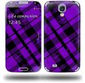 Purple Plaid - Decal Style Skin (fits Samsung Galaxy S IV S4)