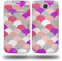 Brushed Circles Pink - Decal Style Skin (fits Samsung Galaxy S IV S4)